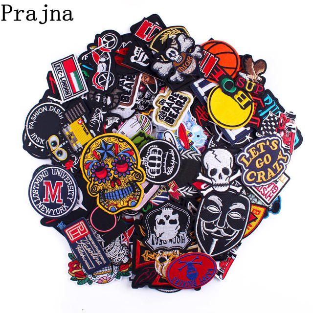 Clothing Thermoadhesive Patches, Punk Rock Skull Patch Set
